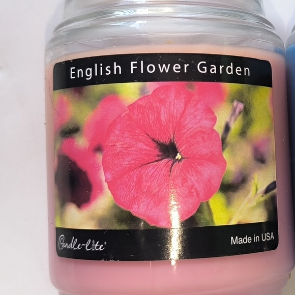 CANDLE-LITE Ocean Blue Mist And English Flower Garden Two Jumbo Candle S… - Picture 3 of 13